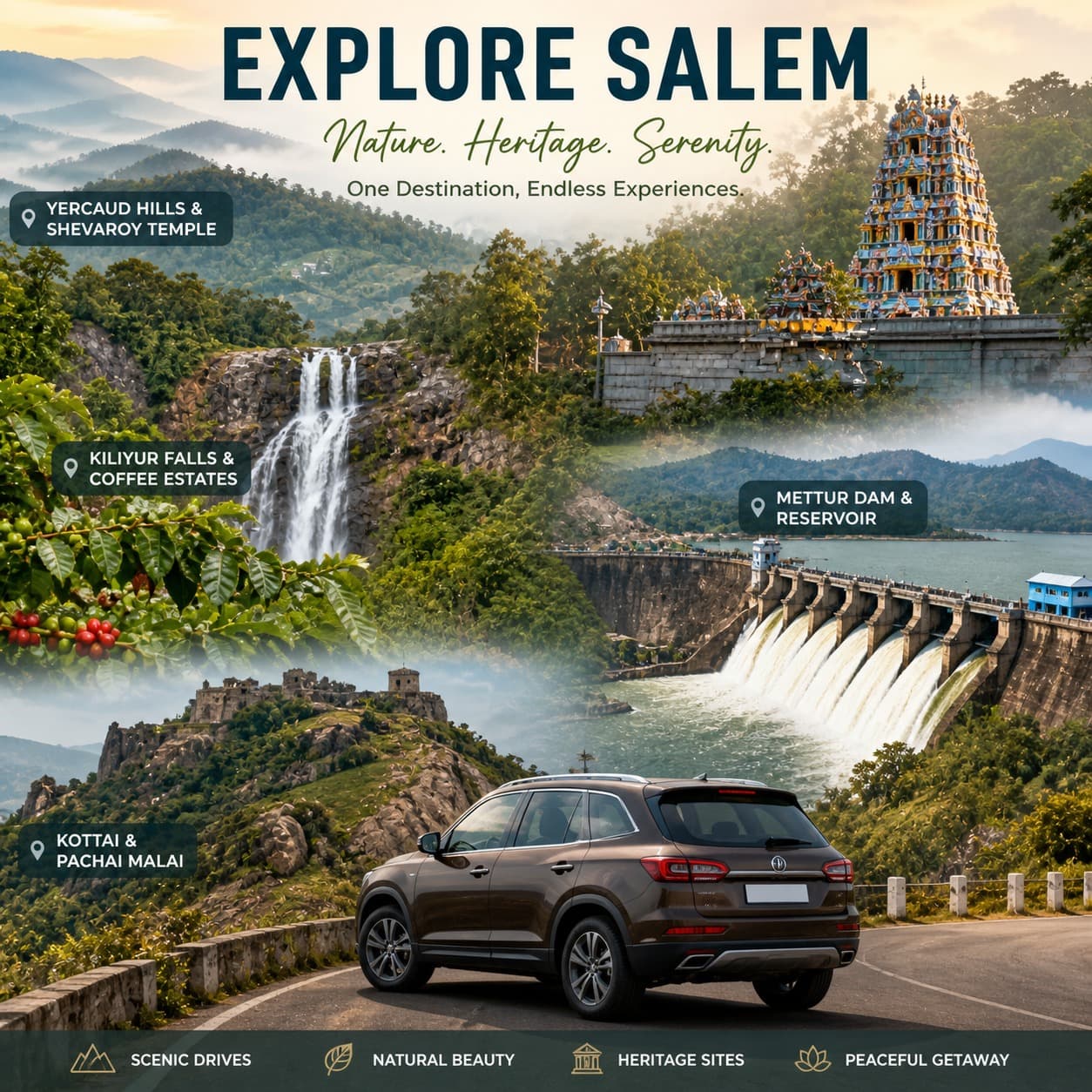 1-Day Salem Itinerary with a Self-Drive Car